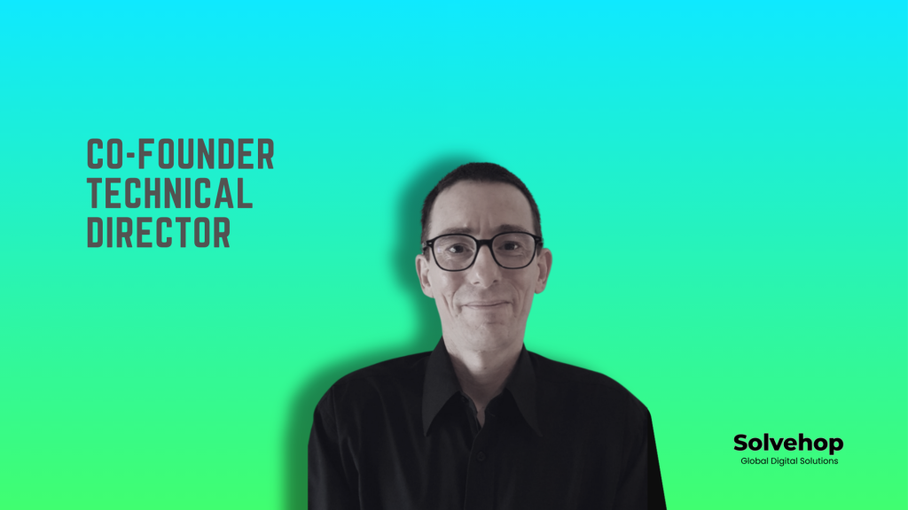 Professional Image of David Oram with blue and green background